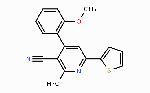CAS No. 865658-17-9, 4-(2-Methoxyphenyl)-2-methyl-6-(2-thienyl)nicotinonitrile