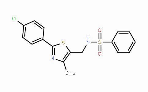 CAS No. 865658-26-0, N-{[2-(4-Chlorophenyl)-4-methyl-1,3-thiazol-5-yl]methyl}benzenesulfonamide