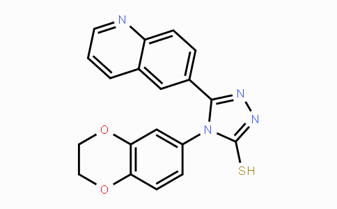 CAS No. 865658-27-1, 4-(2,3-Dihydro-1,4-benzodioxin-6-yl)-5-(6-quinolinyl)-4H-1,2,4-triazole-3-thiol