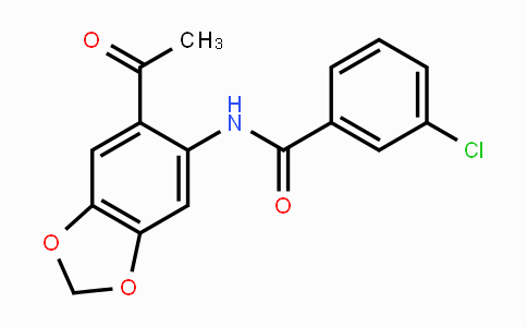 CAS No. 698985-86-3, N-(6-Acetyl-1,3-benzodioxol-5-yl)-3-chlorobenzenecarboxamide