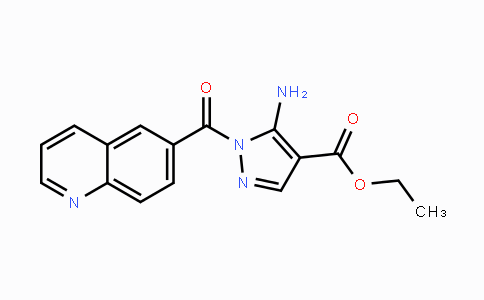 CAS No. 955965-54-5, Ethyl 5-amino-1-(6-quinolinylcarbonyl)-1H-pyrazole-4-carboxylate