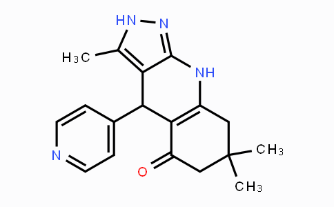 CAS No. 865658-71-5, 3,7,7-Trimethyl-4-(4-pyridinyl)-2,4,6,7,8,9-hexahydro-5H-pyrazolo[3,4-b]quinolin-5-one