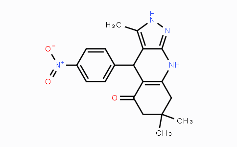 CAS No. 370588-25-3, 3,7,7-Trimethyl-4-(4-nitrophenyl)-2,4,6,7,8,9-hexahydro-5H-pyrazolo[3,4-b]quinolin-5-one