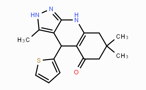 CAS No. 865658-72-6, 3,7,7-Trimethyl-4-(2-thienyl)-2,4,6,7,8,9-hexahydro-5H-pyrazolo[3,4-b]quinolin-5-one