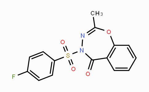 CAS No. 865658-76-0, 4-[(4-Fluorophenyl)sulfonyl]-2-methyl-1,3,4-benzoxadiazepin-5(4H)-one