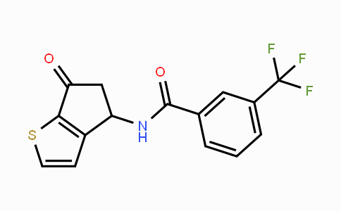 CAS No. 865658-93-1, N-(6-Oxo-5,6-dihydro-4H-cyclopenta[b]thiophen-4-yl)-3-(trifluoromethyl)benzenecarboxamide