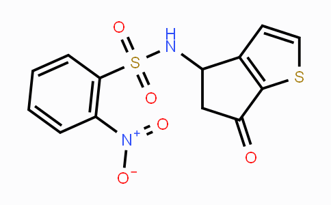 CAS No. 865659-01-4, 2-Nitro-N-(6-oxo-5,6-dihydro-4H-cyclopenta[b]thiophen-4-yl)benzenesulfonamide