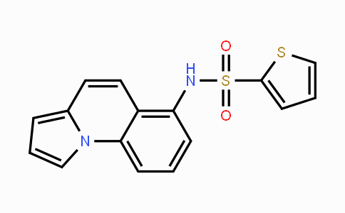 CAS No. 865659-19-4, N-Pyrrolo[1,2-a]quinolin-6-yl-2-thiophenesulfonamide