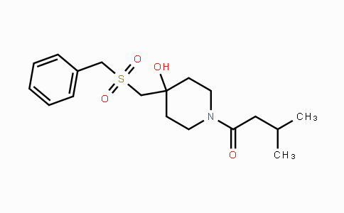 CAS No. 865659-37-6, 1-{4-[(Benzylsulfonyl)methyl]-4-hydroxypiperidino}-3-methyl-1-butanone