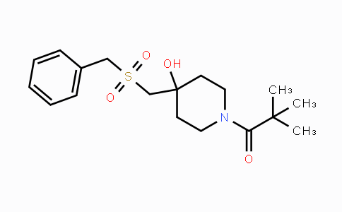 CAS No. 865659-38-7, 1-{4-[(Benzylsulfonyl)methyl]-4-hydroxypiperidino}-2,2-dimethyl-1-propanone