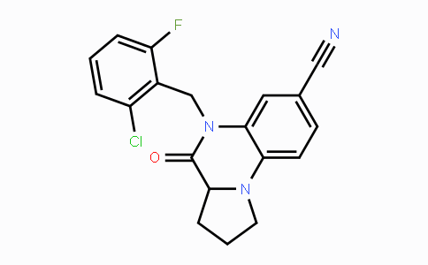 CAS No. 1008035-87-7, 5-(2-Chloro-6-fluorobenzyl)-4-oxo-1,2,3,3a,4,5-hexahydropyrrolo[1,2-a]quinoxaline-7-carbonitrile