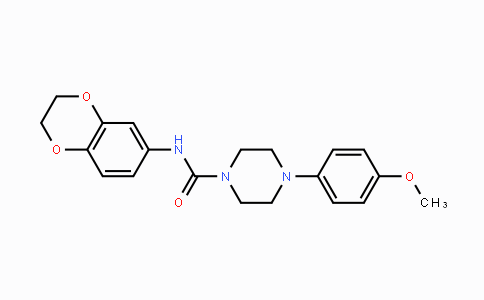 CAS No. 865659-77-4, N-(2,3-Dihydro-1,4-benzodioxin-6-yl)-4-(4-methoxyphenyl)tetrahydro-1(2H)-pyrazinecarboxamide