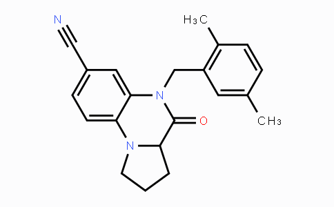CAS No. 1008035-65-1, 5-(2,5-Dimethylbenzyl)-4-oxo-1,2,3,3a,4,5-hexahydropyrrolo[1,2-a]quinoxaline-7-carbonitrile