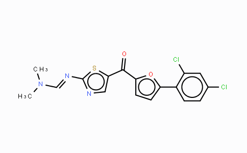 CAS No. 865659-93-4, N'-(5-{[5-(2,4-Dichlorophenyl)-2-furyl]carbonyl}-1,3-thiazol-2-yl)-N,N-dimethyliminoformamide