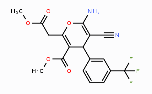 CAS No. 865660-06-6, Methyl 6-amino-5-cyano-2-(2-methoxy-2-oxoethyl)-4-[3-(trifluoromethyl)phenyl]-4H-pyran-3-carboxylate
