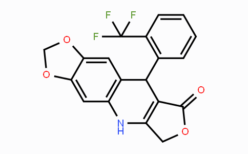 CAS No. 900014-89-3, 9-[2-(Trifluoromethyl)phenyl]-6,9-dihydro[1,3]dioxolo[4,5-g]furo[3,4-b]quinolin-8(5H)-one