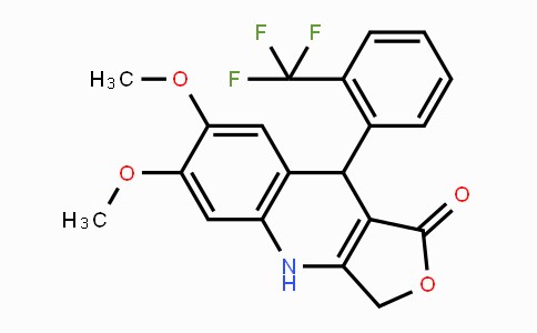 CAS No. 900014-91-7, 6,7-Dimethoxy-9-[2-(trifluoromethyl)phenyl]-4,9-dihydrofuro[3,4-b]quinolin-1(3H)-one