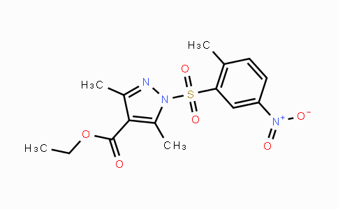 CAS No. 956938-60-6, Ethyl 3,5-dimethyl-1-[(2-methyl-5-nitrophenyl)sulfonyl]-1H-pyrazole-4-carboxylate