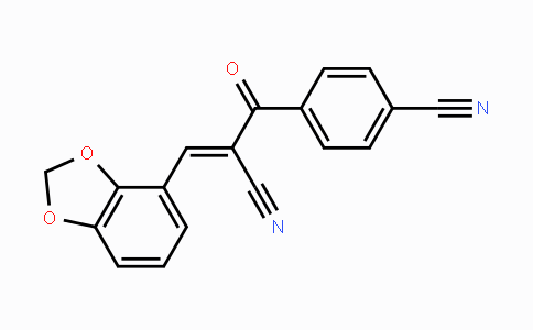 CAS No. 900014-98-4, 4-[(E)-3-(1,3-Benzodioxol-4-yl)-2-cyano-2-propenoyl]benzenecarbonitrile