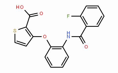 CAS No. 900019-03-6, 3-{2-[(2-Fluorobenzoyl)amino]phenoxy}-2-thiophenecarboxylic acid