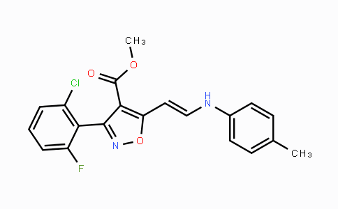 CAS No. 338417-65-5, Methyl 3-(2-chloro-6-fluorophenyl)-5-[2-(4-toluidino)vinyl]-4-isoxazolecarboxylate