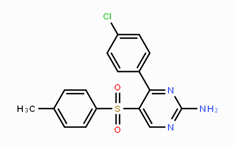CAS No. 338417-79-1, 4-(4-Chlorophenyl)-5-[(4-methylphenyl)sulfonyl]-2-pyrimidinamine