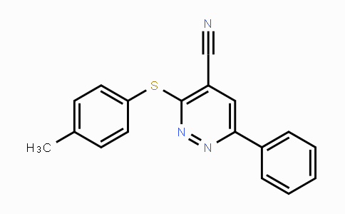 CAS No. 338417-87-1, 3-[(4-Methylphenyl)sulfanyl]-6-phenyl-4-pyridazinecarbonitrile