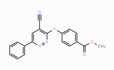 DY118109 | 338417-92-8 | Methyl 4-[(4-cyano-6-phenyl-3-pyridazinyl)sulfanyl]benzenecarboxylate