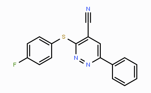 CAS No. 338417-93-9, 3-[(4-Fluorophenyl)sulfanyl]-6-phenyl-4-pyridazinecarbonitrile