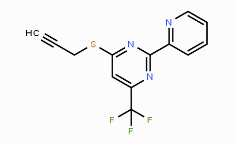 CAS No. 338418-25-0, 4-(2-Propynylsulfanyl)-2-(2-pyridinyl)-6-(trifluoromethyl)pyrimidine