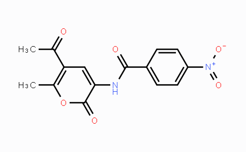 CAS No. 338418-33-0, N-(5-Acetyl-6-methyl-2-oxo-2H-pyran-3-yl)-4-nitrobenzenecarboxamide