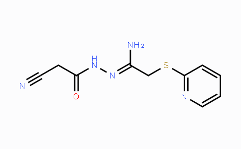 CAS No. 338418-71-6, N'-(2-Cyanoacetyl)-2-(2-pyridinylsulfanyl)ethanehydrazonamide