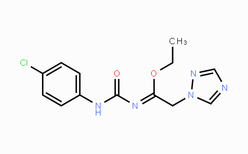 CAS No. 338418-77-2, N-(4-Chlorophenyl)-N'-[1-ethoxy-2-(1H-1,2,4-triazol-1-yl)ethylidene]urea