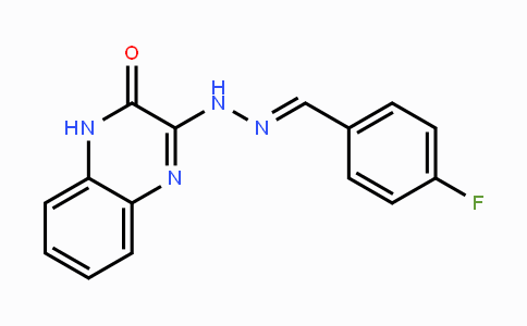CAS No. 129227-27-6, 4-Fluorobenzenecarbaldehyde N-(3-oxo-3,4-dihydro-2-quinoxalinyl)hydrazone