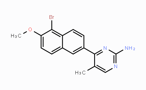 CAS No. 338420-04-5, 4-(5-Bromo-6-methoxy-2-naphthyl)-5-methyl-2-pyrimidinamine