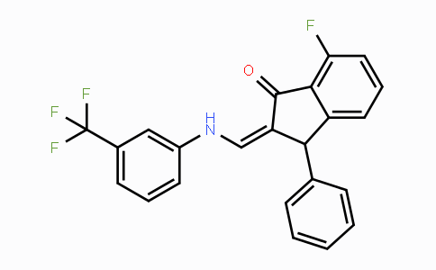 CAS No. 338420-85-2, 7-Fluoro-3-phenyl-2-{[3-(trifluoromethyl)anilino]methylene}-1-indanone
