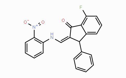 CAS No. 338420-86-3, 7-Fluoro-2-[(2-nitroanilino)methylene]-3-phenyl-1-indanone