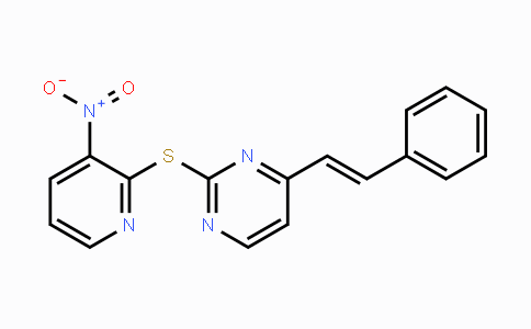 CAS No. 338420-95-4, 2-[(3-Nitro-2-pyridinyl)sulfanyl]-4-styrylpyrimidine