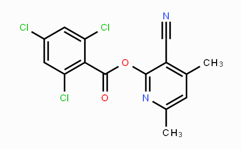 CAS No. 338421-29-7, 3-Cyano-4,6-dimethyl-2-pyridinyl 2,4,6-trichlorobenzenecarboxylate