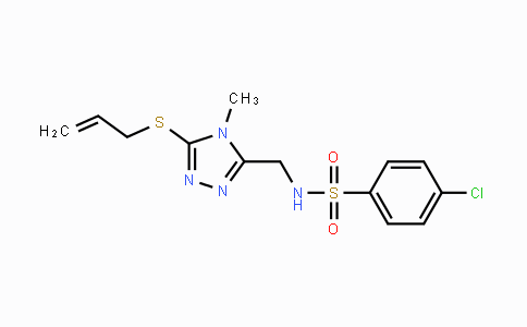 CAS No. 338421-50-4, N-{[5-(Allylsulfanyl)-4-methyl-4H-1,2,4-triazol-3-yl]methyl}-4-chlorobenzenesulfonamide