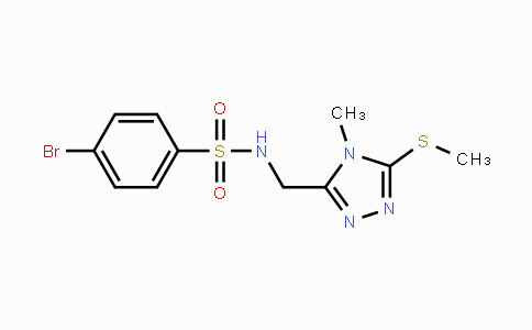 MC118188 | 338421-58-2 | 4-Bromo-N-{[4-methyl-5-(methylsulfanyl)-4H-1,2,4-triazol-3-yl]methyl}benzenesulfonamide
