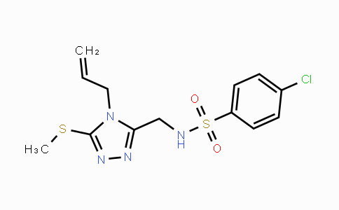 CAS No. 338422-19-8, N-{[4-Allyl-5-(methylsulfanyl)-4H-1,2,4-triazol-3-yl]methyl}-4-chlorobenzenesulfonamide