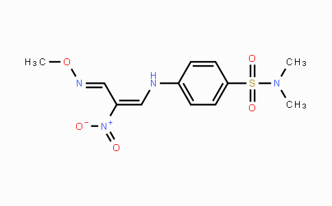 CAS No. 338422-91-6, 4-{[3-(Methoxyimino)-2-nitro-1-propenyl]amino}-N,N-dimethylbenzenesulfonamide