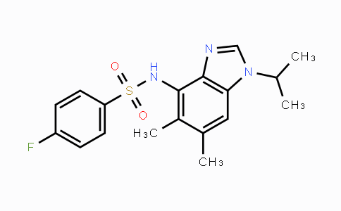 CAS No. 338423-30-6, 4-Fluoro-N-(1-isopropyl-5,6-dimethyl-1H-1,3-benzimidazol-4-yl)benzenesulfonamide