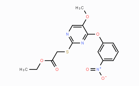 CAS No. 338423-44-2, Ethyl 2-{[5-methoxy-4-(3-nitrophenoxy)-2-pyrimidinyl]sulfanyl}acetate