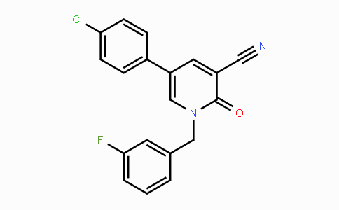 CAS No. 338423-58-8, 5-(4-Chlorophenyl)-1-(3-fluorobenzyl)-2-oxo-1,2-dihydro-3-pyridinecarbonitrile