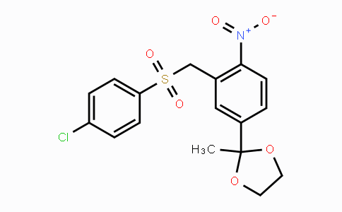 CAS No. 339276-53-8, 2-(3-{[(4-Chlorophenyl)sulfonyl]methyl}-4-nitrophenyl)-2-methyl-1,3-dioxolane