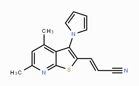 CAS No. 325140-61-2, 3-[4,6-Dimethyl-3-(1H-pyrrol-1-yl)thieno[2,3-b]pyridin-2-yl]acrylonitrile
