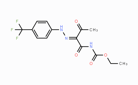 CAS No. 478042-73-8, Ethyl N-(3-oxo-2-{2-[4-(trifluoromethyl)phenyl]hydrazono}butanoyl)carbamate