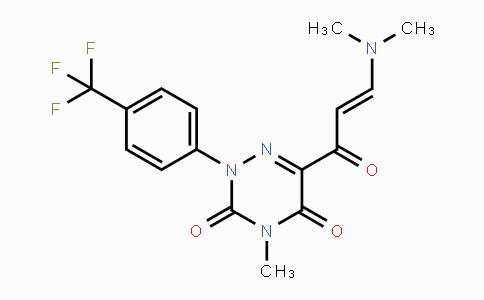 CAS No. 478042-75-0, 6-[3-(Dimethylamino)acryloyl]-4-methyl-2-[4-(trifluoromethyl)phenyl]-1,2,4-triazine-3,5(2H,4H)-dione